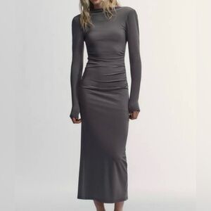 Zara Gray Maxi Dress